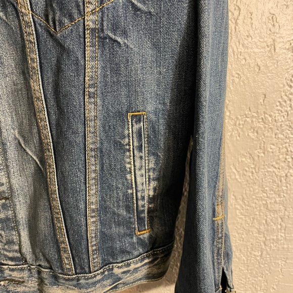 Mens Levi Strauss & Co Levis Red Tag Distressed Long Sleeve Jean Jacket 72334 - Picture 5 of 7